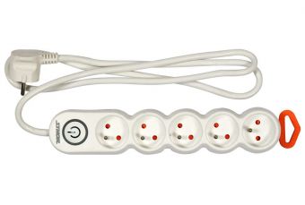 Удлинитель 5 розетками с заземлением 1,5м (72356)