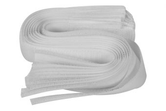 Hook and loop cable ties 300mm 10pcs white (73843)