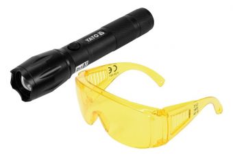 Фонарь аккумуляторный и очки (YT-08587)