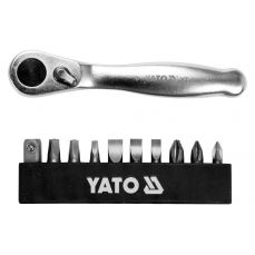 Набор бит с трещоткой 1/4" | 11 шт. (YT-14390)