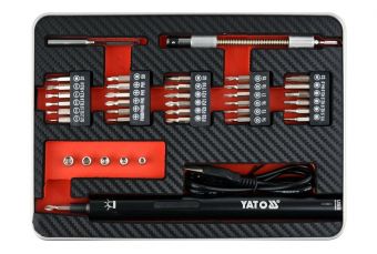 Набор насадок с аккумуляторной отверткой Литий-ионный / 3,6 В | 39 шт. (YT-27930)