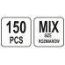 150 pcs m3-m10 mixed threaded steel rivet nuts (YT-36481)