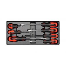 Pvc tray with 7 pcs slotted screwdrivers (YT-5535)
