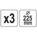 Abrazīvs disks, 225 mm, 3 gab., P 80 (YT-845813)