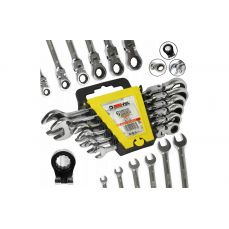 Kombinēto atslēgu komplekts 6 gab. Ar sprūdratu (8-19mm) (M58604)