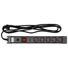 Удлинитель с включателем 5 розетками с заземлением 3м (72370)