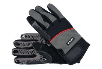 Synt. leather gloves anti-slip silicone dots s. 10 (YT-74666)