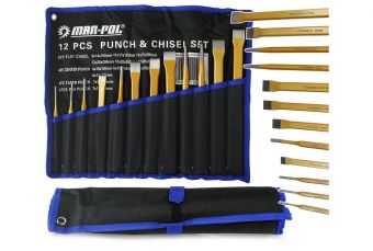 Набор кернов / выколоток / зубил | 12 шт (M57480)