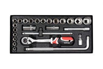 Набор торцевых головок 12,5 мм (1/2") | 10-32 мм | 25 шт. (YT-12671)