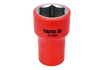 Головка торцевая диэлек. VDE 3/8" 18мм (YT-21018)