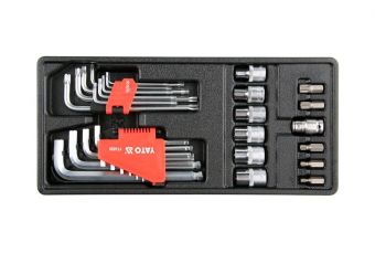 Hex, torx keys, torx sockets, 31 pcs set (YT-55451)