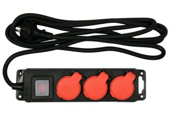 Удлинитель HD 3 розетками с заземлением 3м (YT-81240)