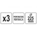Perforēts slīprips ar Velcro P220 | 225 mm | 3 gab. (YT-846063)