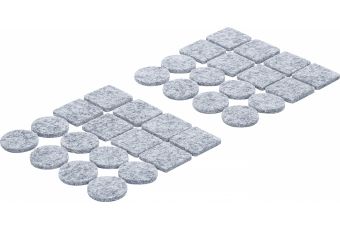 Komplekts filca spilventiņu | ar pelēku nokrāsu | 32 gab. (80704)