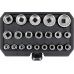 Set of twelve-sided sockets 12.5 mm (1/2") | 8 - 36 MM | 21 pcs. (YT-12630)