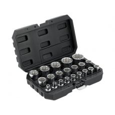 Set of twelve-sided sockets 12.5 mm (1/2") | 8 - 36 MM | 21 pcs. (YT-12630)