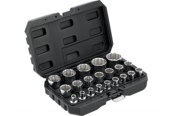 Set of twelve-sided sockets 12.5 mm (1/2") | 8 - 36 MM | 21 pcs. (YT-12630)