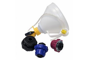 Set of 4 funnels for pouring coolant into the radiator with spill protection (SK0044)