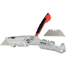 Нож с выдвижным трапециевидным лезвием (YT-75203)