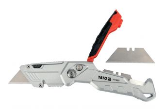 Knife with retractable trapezoidal blade (YT-75203)