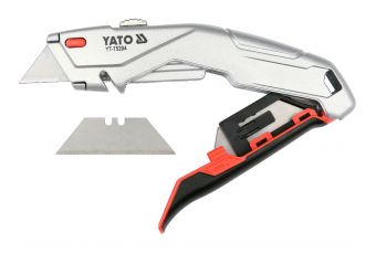 Knife with retractable trapezoidal blade (YT-75204)