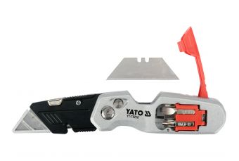 Knife with retractable trapezoidal blade (YT-75210)