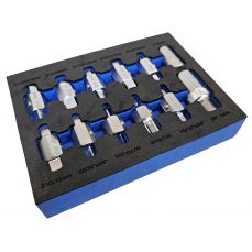 Set of 12 keys for drain plugs with external thread (SK12M)