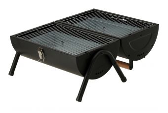 Portatīvais ogļu grils | 2 x restes 34 x 21 cm (99929)