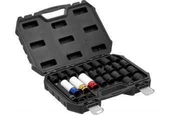 Galvas uzgaļu komplekts | 12,7 MM (1/2") | 10-24 MM | E10-E24 | 24 gab. (YT-10569)