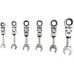 Plakano īso atslēgu komplekts | ar pārslēgšanu | ar triecienmehānismu un šarnīru | 6 gab. (YT-16977)