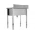 Stainless steel sink table with a large bowl 60 X 60 cm (YG-30920)