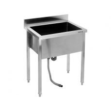 Stainless steel sink table with a large bowl 60 X 60 cm (YG-30920)