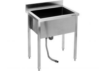 Stainless steel sink table with a large bowl 60 X 60 cm (YG-30920)