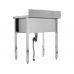 Stainless steel sink table with a large bowl 60 X 60 cm (YG-30920)