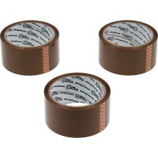 PP packing tape 48mm x 50mm 3 pcs. - brown (75306)