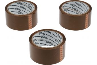 PP packing tape 48mm x 50mm 3 pcs. - brown (75306)