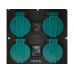 Street garden socket | stone imitation | IP44 | 4 X 230V (YT-81271)