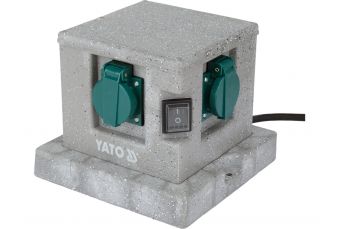 Outdoor socket in decorative cube | IP44 | 4 sockets of 230 V (YT-81272)