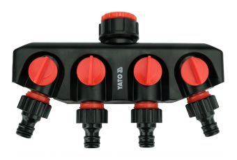 Water distributor with faucet 3/4" - 1" | 4 directions (YT-89100) (YT-89103)
