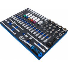 Tool Set 3/3: Socket Wrenches, Bits, Extensions, Ratchet | 64 pcs. (4799)