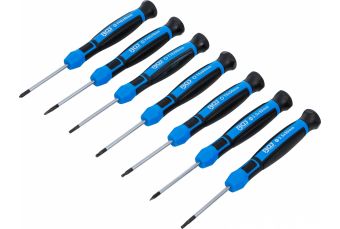 Precīzo skrūvgriežu komplekts | PH00 – PH0 / ar rievu SL 2,5 – 3,0 mm / T8 – T9 – T10 | 7 gab.  (4881)