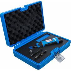 Compact torque wrench | with bits | 6.3 mm (1/4") | 1–8 Nm | 22 pcs. (7123)