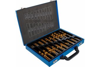 Set of high-speed steel (HSS) drill bits | titanium nitride | 1–10 mm | 231 pcs. (72130)