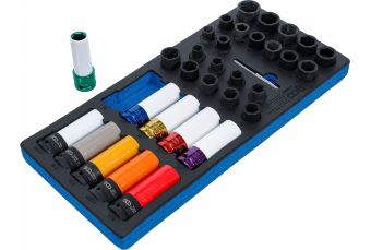 Tool Set 3/3: Impact Socket/Impact Socket with Protection | 12.5 mm (1/2") | 33 pcs (74557)