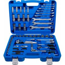 Tool set with wrenches | 6.3 mm (1/4") / 10 mm (3/8") | 92 pcs. (74701)
