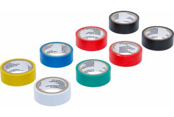 Komplekts krāsainu izolācijas lentu 18 mm x 3 m | 8 gb. (80838)