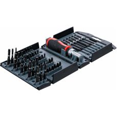 Bit set and reversible screwdriver with ratchet | 52 pcs. (90106)