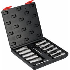 TCT Crown Drill Set for Hard Metals | Weldon Type | 12-27 mm | 13 pcs. (YT-43413)