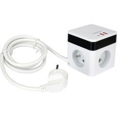 Extension cube with USB 3 sockets (1.5m) with grounding (72480)