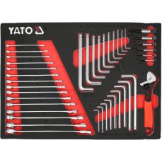 Tool set: combination wrenches | hex keys | screwdrivers for screws | 41 pcs. (YT-55492)
